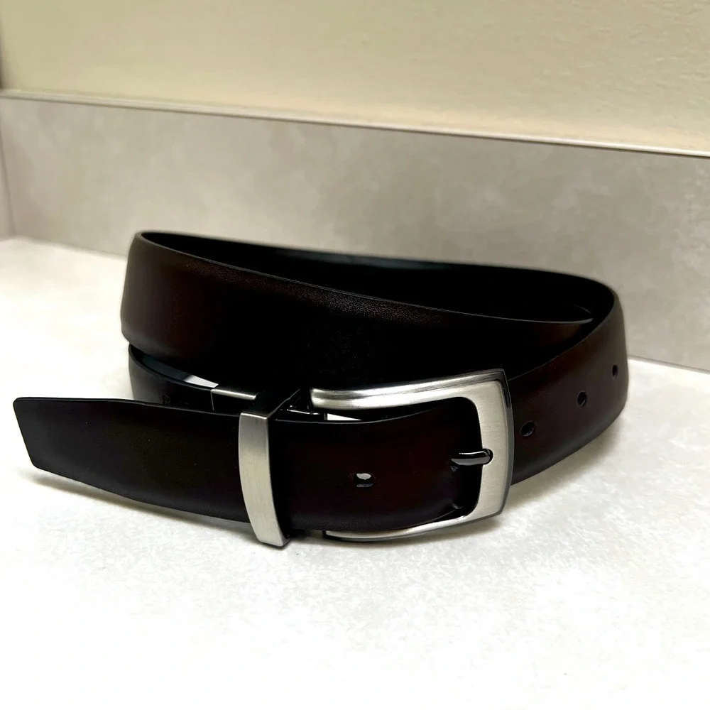 Duchamp London Reversible Brown and Black Leather Belt Size 38